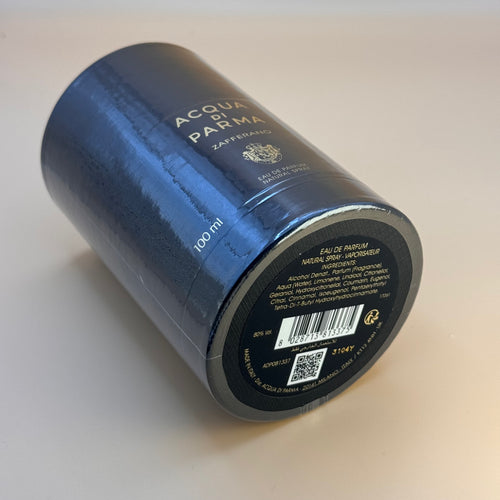 Acqua di Parma Zafferano perfume bottle on a light beige background