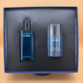 Davidoff Cool Water perfume and deodorant set in a box on a beige background