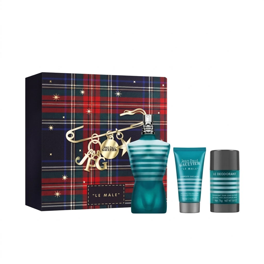 Jean Paul Gaultier Le Male EDT 125ml + 75g Deo Stick + 50ml AS Balm Set
